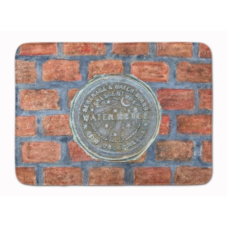 Carolines Treasures New Orleans Watermeter on Bricks Machine Washable Memory Foam Mat CA68482
